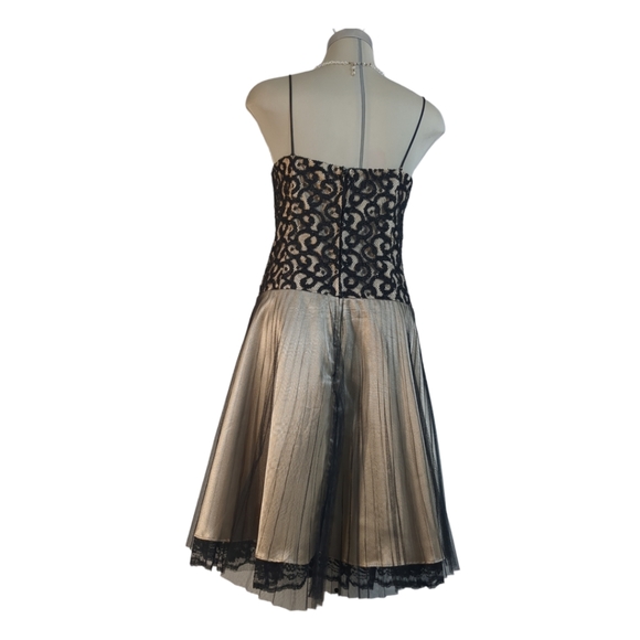 ASPEED Black Lace Top And Gold Mesh and Satin Strapless Dress Size XL Grande - Picture 8 of 16
